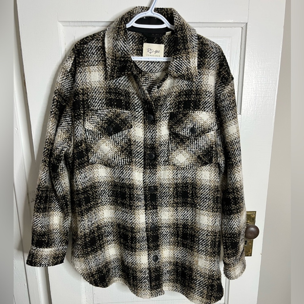 RD Style Plaid Shacket Jacket